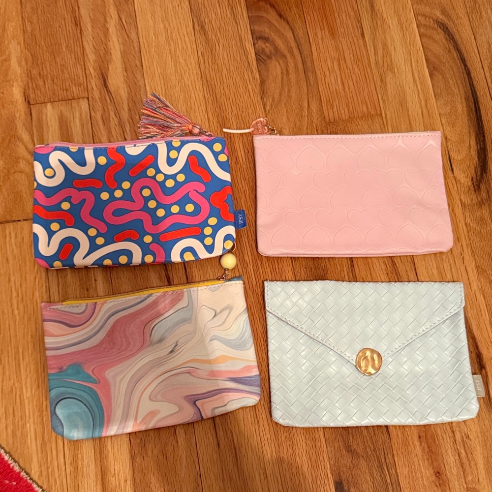 ipsy Colorful Cosmetic Bags Set
